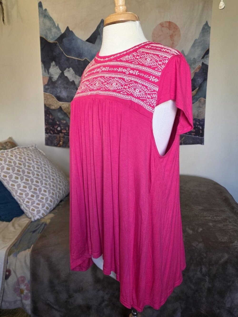 Simply Irresistible Embroidered Boho Tunic Top XL - Picture 4 of 13